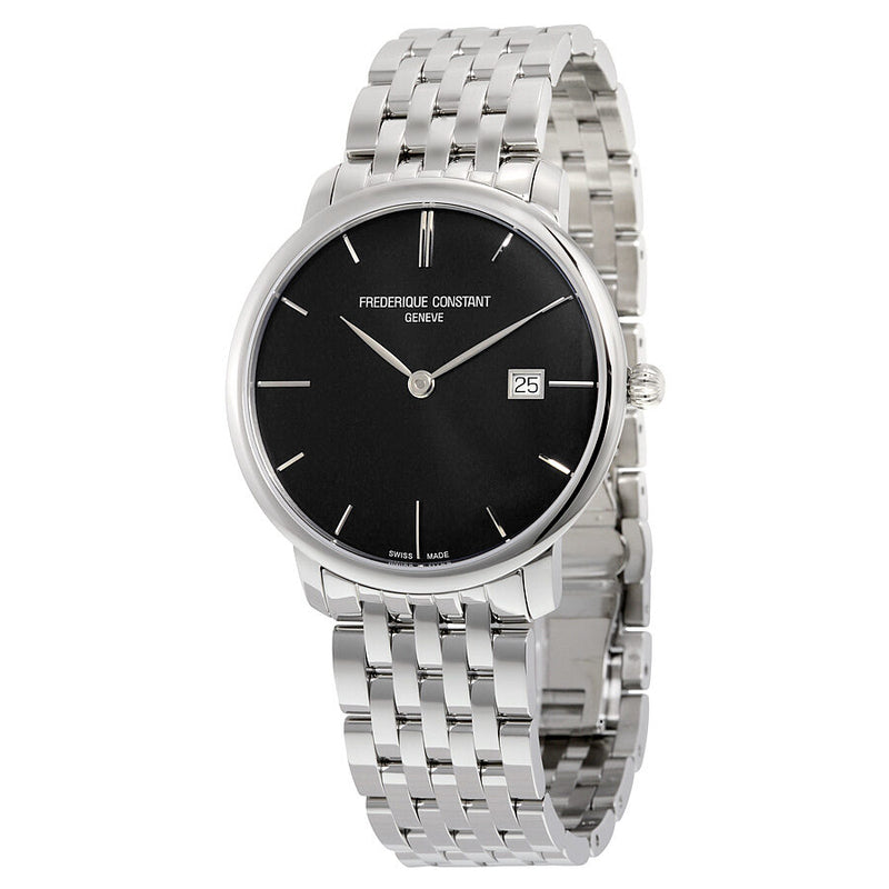 Frederique Constant Slimline Automatic Black Dial Stainless Steel Men's Watch #FC-306G4S6B2 - Watches of America