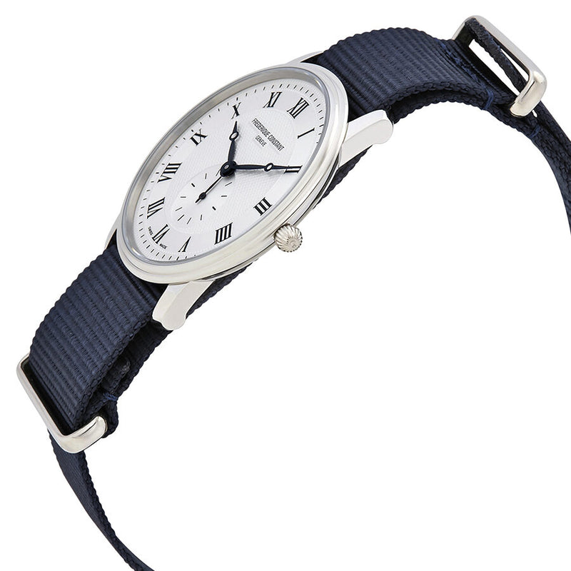 Frederique Constant Slimline Canvas Silver Dial Unisex Watch #FC-235M4S6-NAVY - Watches of America #2