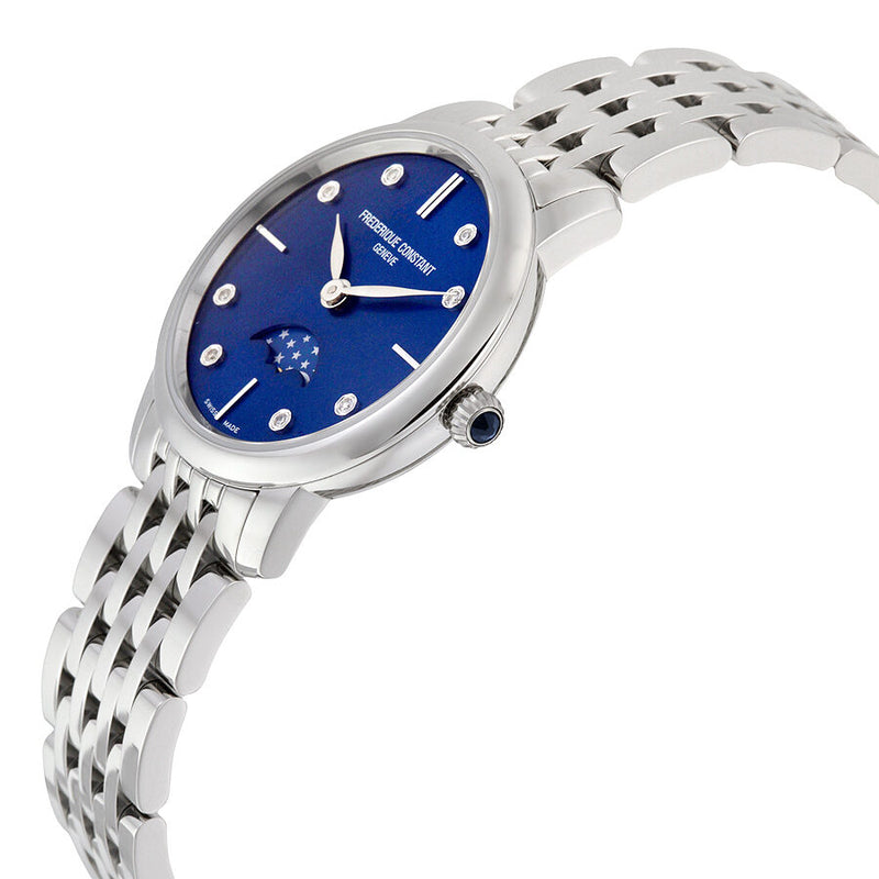 Frederique Constant Slimline Moonphase Blue Dial Ladies Watch #FC-206ND1S26B - Watches of America #2