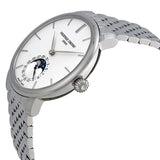 Frederique Constant Slimline Moonphase Silver Dial Stainless Steel Men's Watch #FC-705S4S6B - Watches of America #2