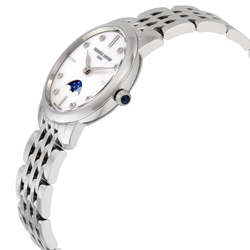 Frederique Constant Slimline Mother of Pearl Dial Diamond Ladies Watch #FC-206MPWD1S6B - Watches of America #2