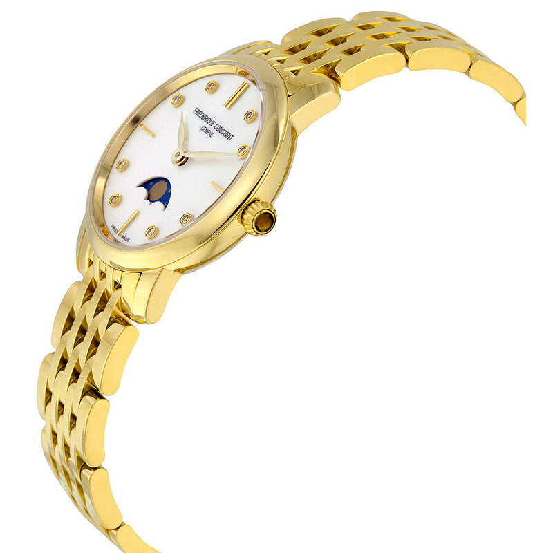 Frederique Constant Slimline Moonphase Mother of Pearl Dial Ladies Watch #FC-206MPWD1S5B - Watches of America #2