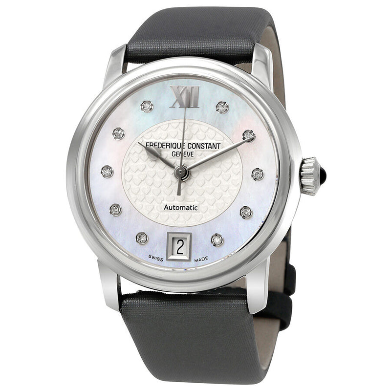 Frederique Constant Slimline Mother of Pearl Diamond Ladies Watch #FC-303WHD2P6 - Watches of America
