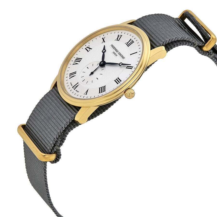 Frederique Constant Slimline Unisex Grey Nylon Watch FC-235M4S5 