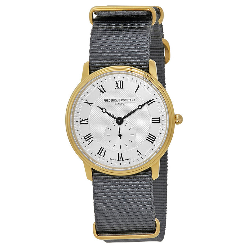 Frederique Constant Slimline Unisex Grey Nylon Watch #FC-235M4S5-GREY - Watches of America