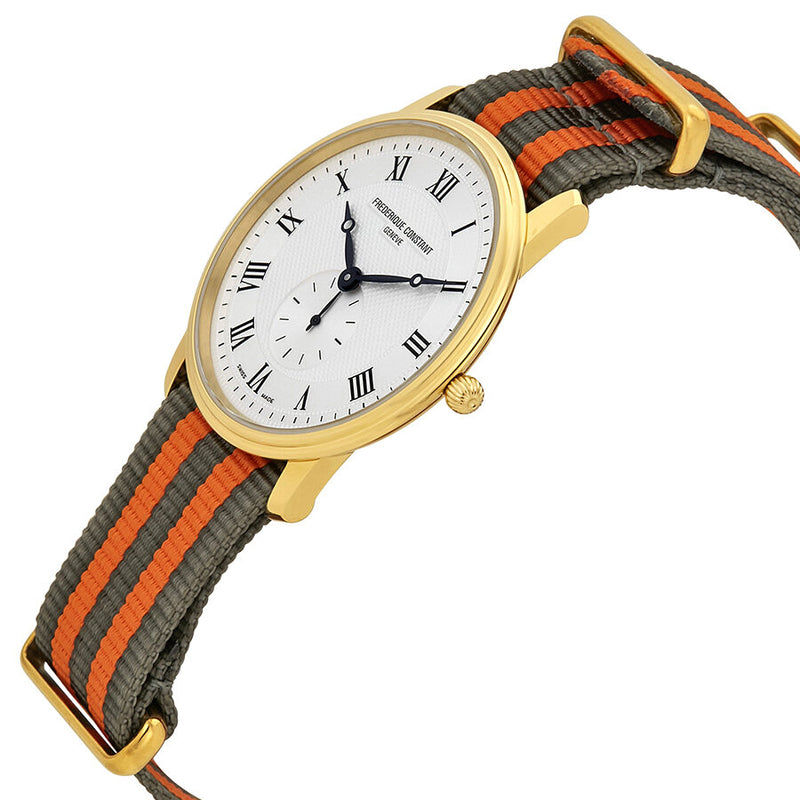 Frederique Constant Slimline Unisex Two Tone Watch FC-235M4S5-GR-ORANGE#FC-235M4S5-GY-OR - Watches of America #2