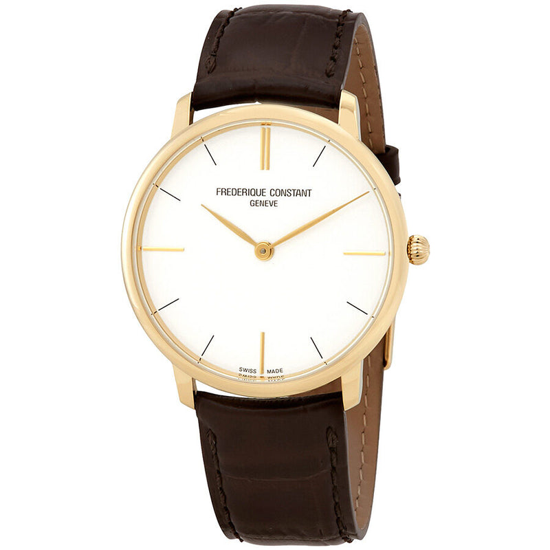 Frederique Constant Slimline Yellow Gold Plated Stainless Steel Men's Watch#FC-200V5S35 - Watches of America