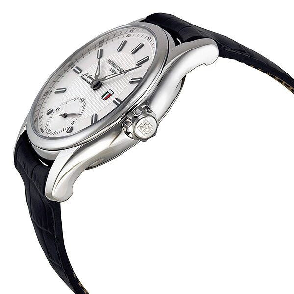 Frederique Constant Vintage Rally Silver Dial Leather Men's Watch #FC-435S6B6 - Watches of America #2