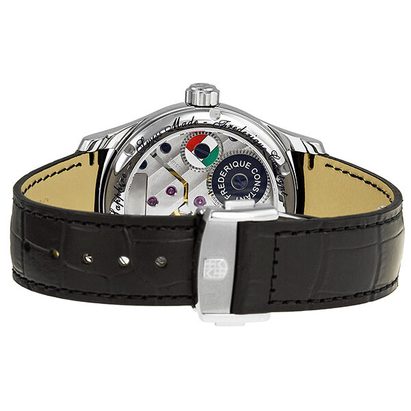 Frederique Constant Vintage Rally Silver Dial Leather Men's Watch #FC-435S6B6 - Watches of America #3
