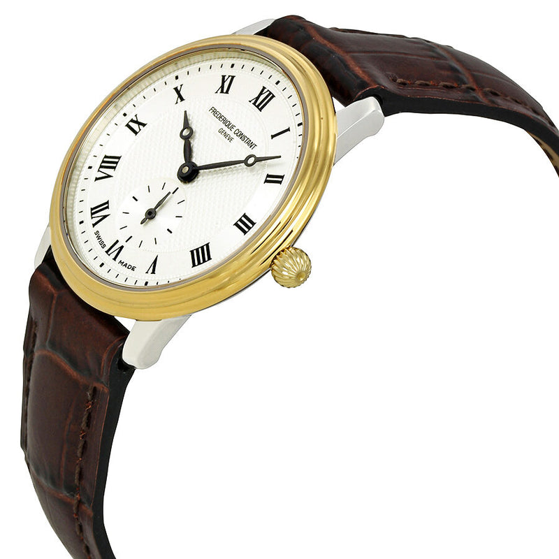 Frederique Constant White Dial Brown Leather Ladies Watch #FC-235M1SZ7 - Watches of America #2
