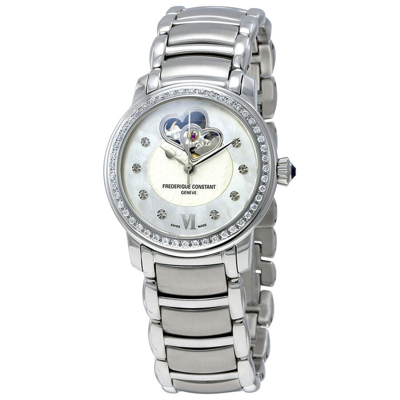 Frederique Constant White Mother of Pearl Ladies Watch #FC-310DHB2PD6B - Watches of America