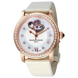 Frederique Constant World Heart Mother of Pearl Dial Rose Gold-plated Ladies Watch #FC-310WHF2PD4 - Watches of America