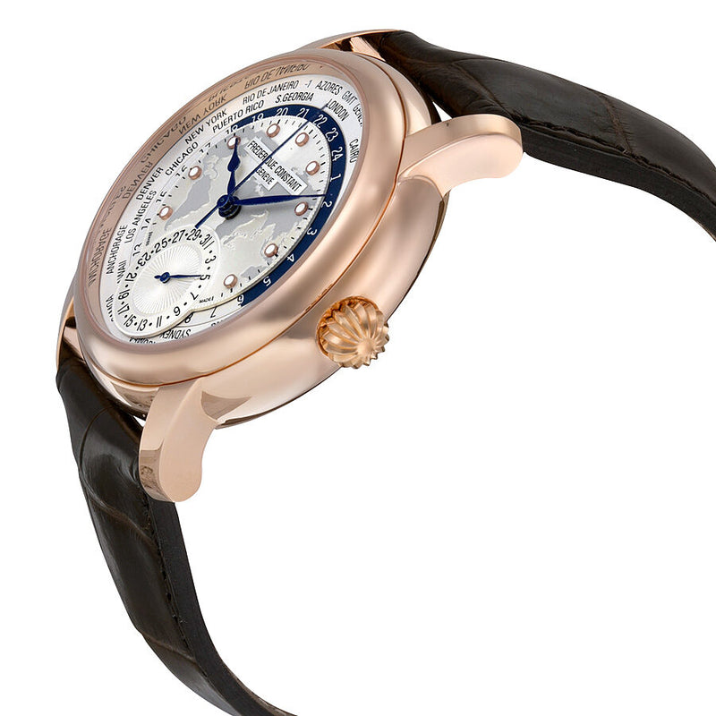 Frederique Constant Worldtimer Automatic Silver Dial Men's Watch #FC-718WM4H4 - Watches of America #2