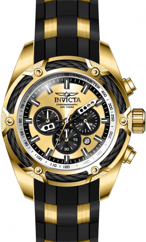 Invicta Bolt Chronograph Quartz Gold Dial Men's Watch 31065