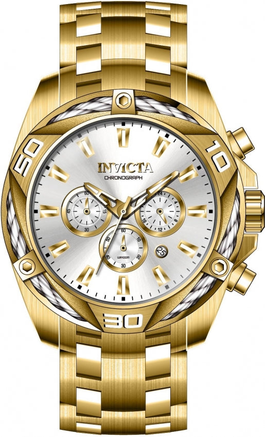 Invicta Bolt Cronógrafo Cuarzo Esfera plateada Reloj para hombre 34121