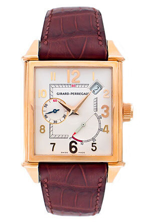 Girard Perregaux Vintage 1945 18kt Rose Gold Brown Leather Men's Watch #25850-0-52-1051 - Watches of America