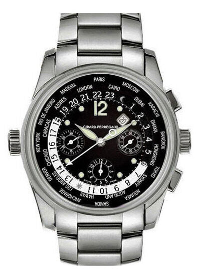 Girard Perragaux Worldwide Time Control Titanium Men's Watch #49800-T-21-6046 - Watches of America