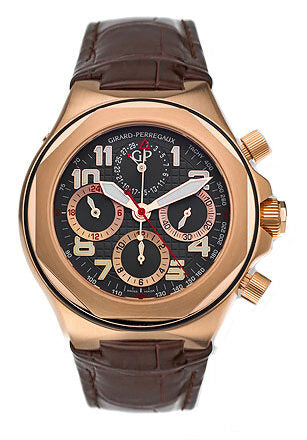 Girard Perregaux Laureato EVO3 18kt Rose Gold Brown Leather Men's Watch #80180-52-212-BBEA - Watches of America
