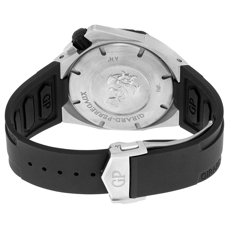 Girard Perregaux Sea Hawk Automatic Silver Dial Black Rubber Men's Watch #49960-11-131-FK6A - Watches of America #3