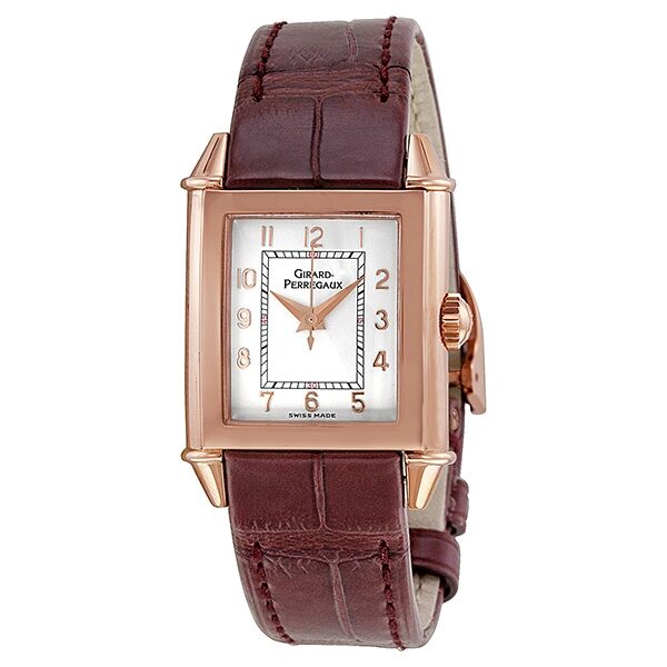 Girard Perregaux Vintage 1945 Manual Wind 18 kt Rose Gold Ladies Watch #25900-52-111-BA5A - Watches of America