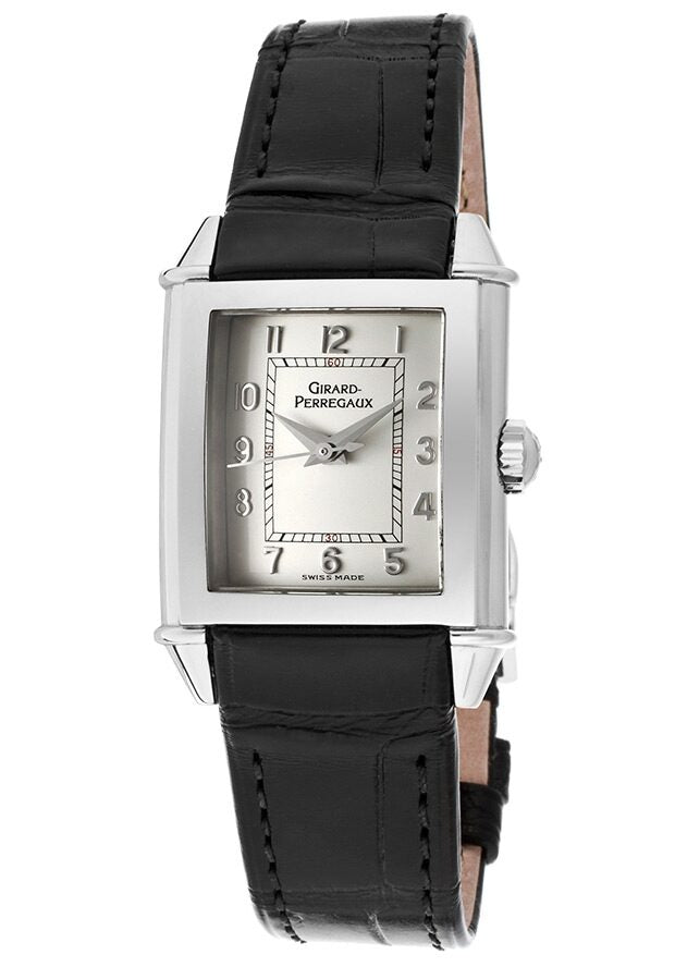 Girard Perregaux Vintage 1945 Silver Dial Steel Ladies Watch #25900-11-111-BA6A - Watches of America