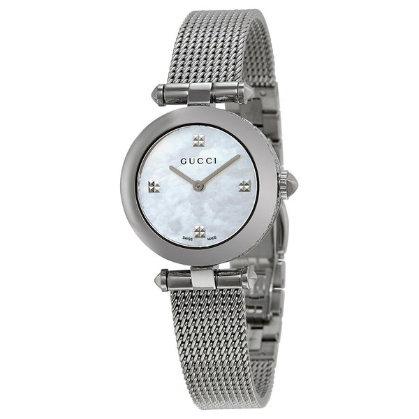 ★大人気★GUCCI Diamantissima Mother of Pearl Dial YA141404 Gucci Diamantissima Yellow Gold PVD YA141404 Sale