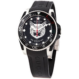 Gucci Dive Quartz Black Dial Black Rubber 40 mm Watch #YA136320 - Watches of America