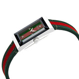 Gucci G-Frame Green and Red Mother of Pearl Dial Ladies Watch #YA147404 - Watches of America #2