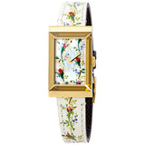 Gucci G-Frame Mother of Pearl Floral Dial Ladies Watch #YA147407 - Watches of America