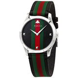 Gucci G-Timeless Tri-Color Dial Leather Men's Watch #YA1264079 - Watches of America