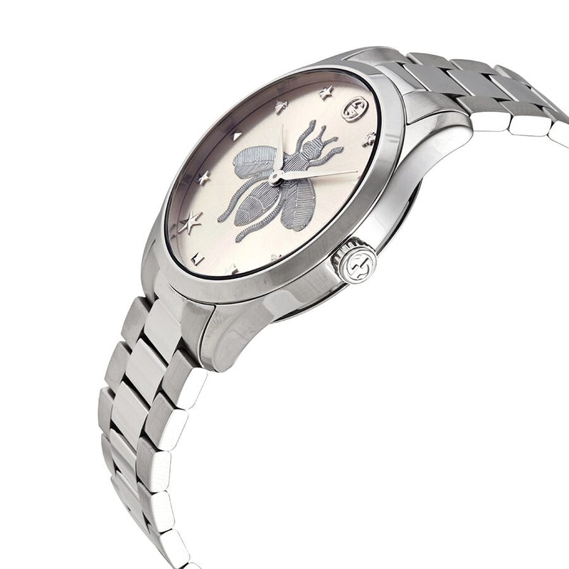 Gucci G-Timeless Quartz Silver Dial Ladies Watch #YA1264126 - Watches of America #2
