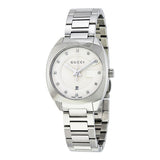 Gucci GG2570 White Dial Diamond Ladies Watch #YA142504 - Watches of America