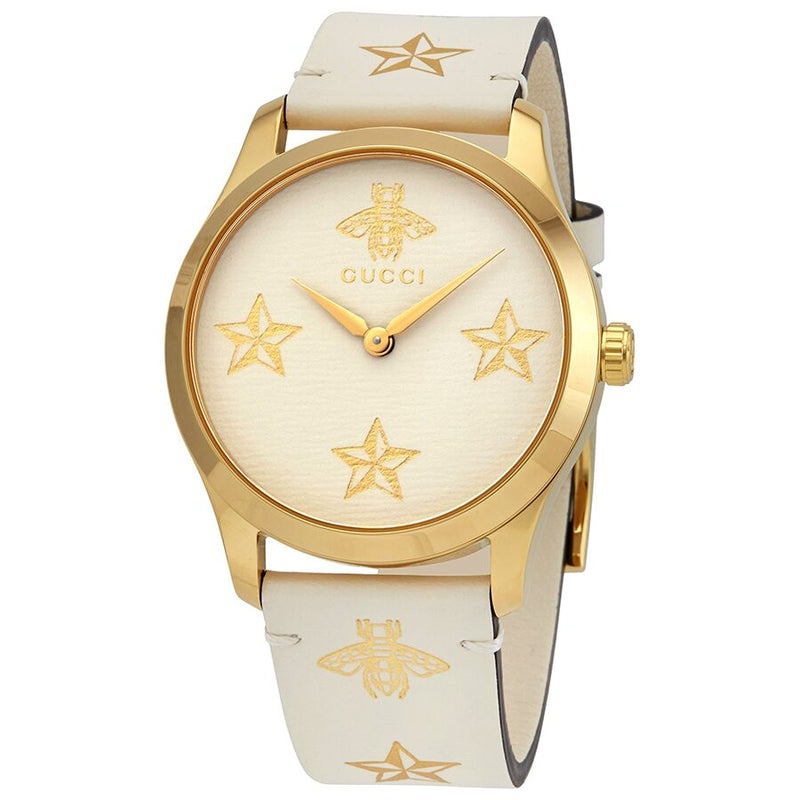 Gucci Quartz White Dial Ladies Watch #YA1264096 - Watches of America