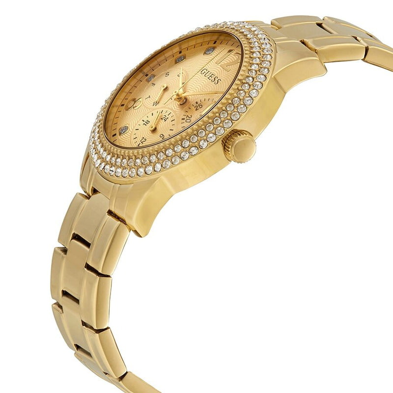Guess Bedazzle Quartz Crystal Gold Dial Ladies Watch W1097L2 - Watches of America #2