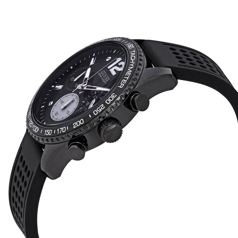 Guess Fleet Chronograph Black Dial Black Silicone Men's Watch W0971G1 - Watches of America #2
