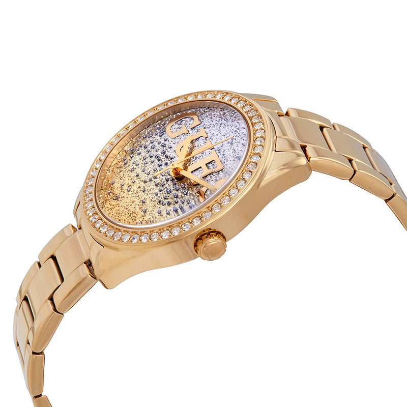 Guess Glitter Girl Gold and Silver Glitter Dial Ladies Watch W0987L2 - Watches of America #2
