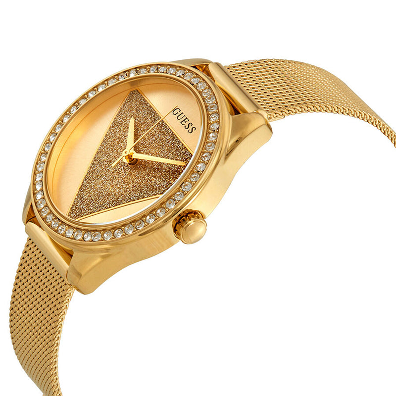 Guess Glitz Crystal Gold Dial Ladies Watch W1142L2 - Watches of America #2