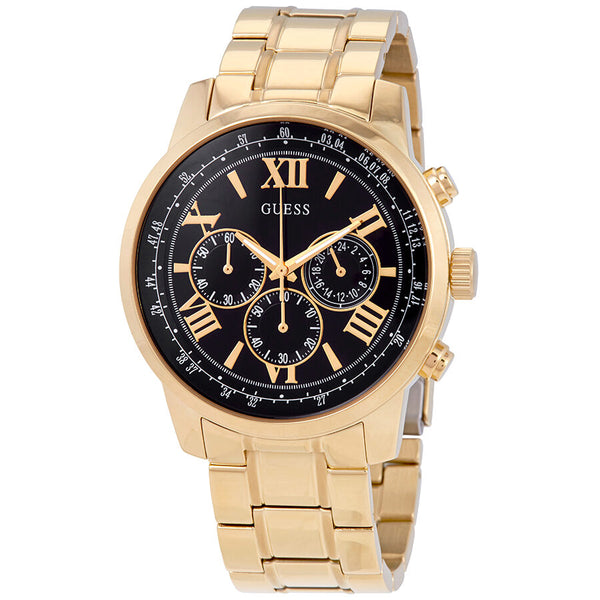 Guess Horizon Chronograph Black Dial Men's Watch #W0379G4 - Watches of America