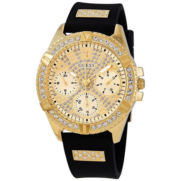 Guess Lady Frontier Quartz Crystal Gold Dial Ladies Watch W1160L1 - Watches of America