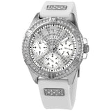 Guess Lady Frontier Quartz Crystal Silver Dial Ladies Watch W1160L4 - Watches of America