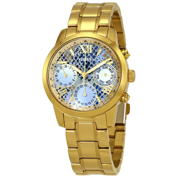 Reloj Guess Mini Sunrise multifunción con esfera azul para mujer W0448L6