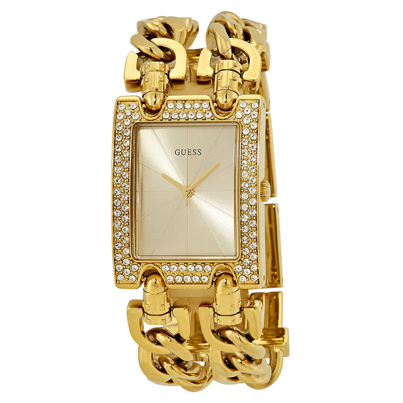 Guess Mod Gold Sunray Dial Ladies Bangle Watch W0072L1 - Watches of America