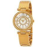 Guess Muse Crystal Silver Dial Ladies Gold-tone Watch W1008L2 - Watches of America
