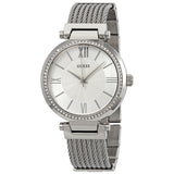 Guess Soho Crystal Silver Dial Ladies Watch W0638L1 - Watches of America