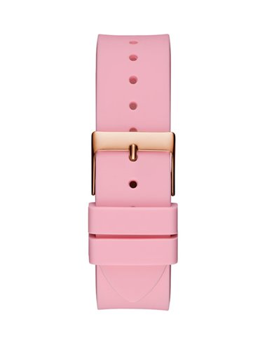 Guess Sparkling Pink Silicone Strap Women's Watch W0032L9 - Watches of America #3