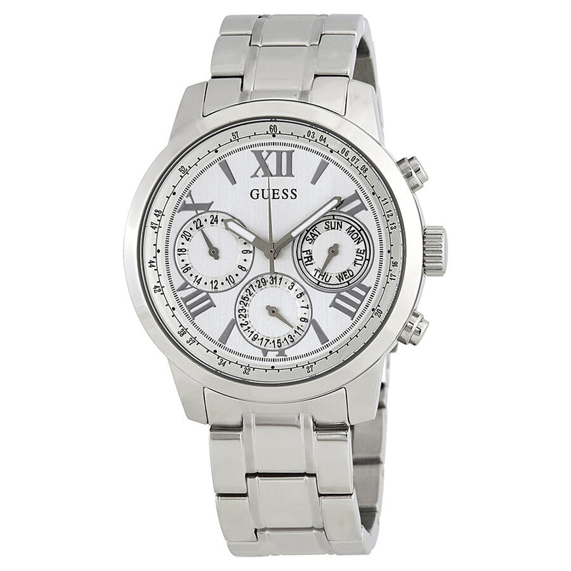 Guess Sunrise White Dial Ladies Multifunction Watch W0330L3 - Watches of America