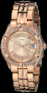 Guess Rose Gold Tone Crystal Dial Women's Watch  W11069L1 - Watches of America