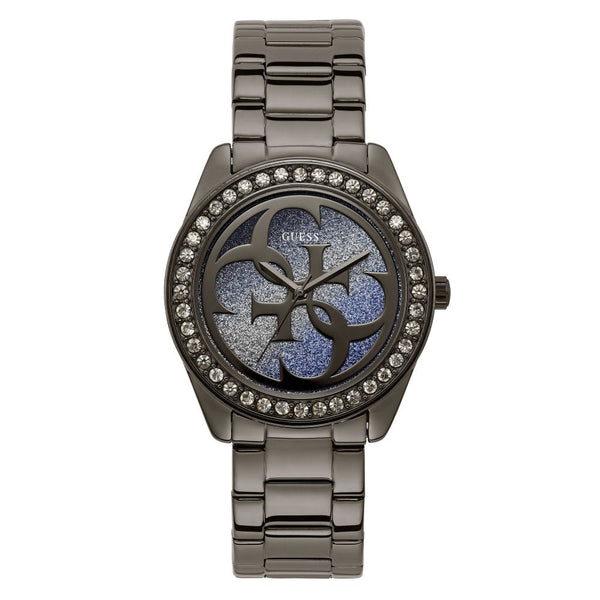 Guess  Women's Analog Ion Coated Stainless Steel Bracelet Women's Watch  W1201L4 - Watches of America