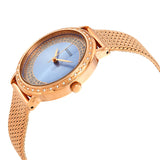 Guess Willow Crystal Blue Dial Rose Gold PVD Ladies Watch W0836L1 - Watches of America #2