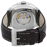 Hamilton Cushion Black Dial Brown Leather Strap Stainless Steel Men's Watch #H36515535 - Watches of America #3